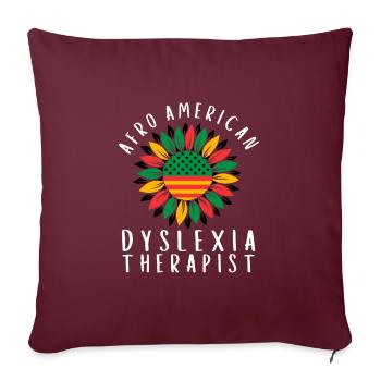 Mois de la sensibilisation à la thérapie de lecture dyslexique, Dyslexie - Housse de coussin décorative 45 x 45 cm - bordeaux - Devant