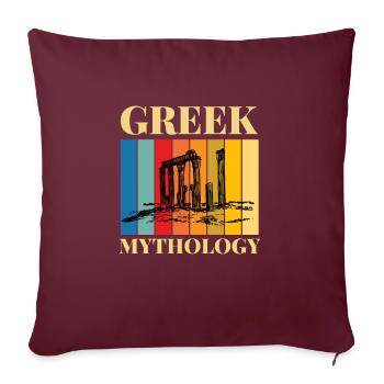 Mythologie grecque Dieux Grèce antique - Housse de coussin décorative 45 x 45 cm - bordeaux - Devant