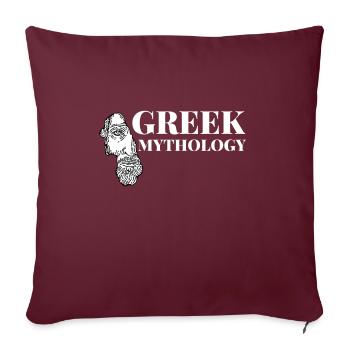 Mythologie grecque Dieux Grèce antique - Housse de coussin décorative 45 x 45 cm - bordeaux - Devant