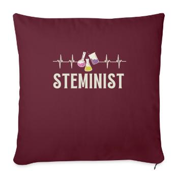 Étudiante en technologie scientifique en STIM, - Housse de coussin décorative 45 x 45 cm - bordeaux - Devant