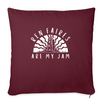 Huzzah Renaissance Festival Ren Faire Knight - Housse de coussin décorative 45 x 45 cm - bordeaux - Devant