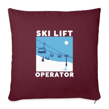 Soulevez-vous même Bro Ski - Housse de coussin décorative 45 x 45 cm - bordeaux - Devant
