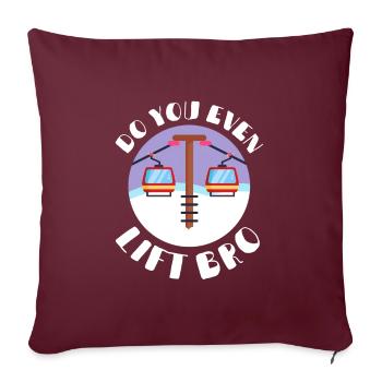 Soulevez-vous même Bro Ski - Housse de coussin décorative 45 x 45 cm - bordeaux - Devant