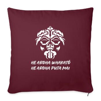 Maori Hei Tiki Tribal Tattoo Nouvelle-Zélande - Housse de coussin décorative 45 x 45 cm - bordeaux - Devant