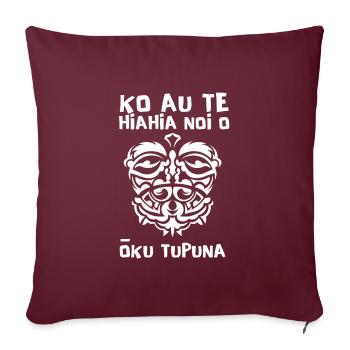 Maori Hei Tiki Tribal Tattoo Nouvelle-Zélande - Housse de coussin décorative 45 x 45 cm - bordeaux - Devant