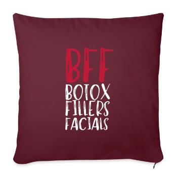 Chirurgie plastique Botox et injecteur d’infirmière esthétique - Housse de coussin décorative 45 x 45 cm - bordeaux - Devant