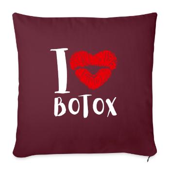 Chirurgie plastique Botox et injecteur d’infirmière esthétique - Housse de coussin décorative 45 x 45 cm - bordeaux - Devant