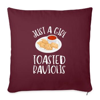 Raviolis grillés à St. Louis - Housse de coussin décorative 45 x 45 cm - bordeaux - Devant