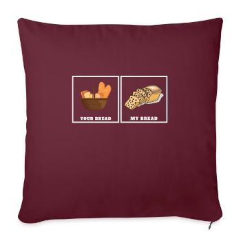 Baking Raisin Bread - Sofakissenbezug 45 x 45 cm - Burgunderrot - Vorne