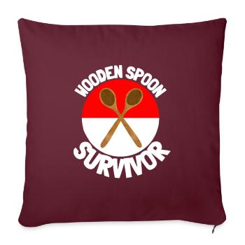 I Survived The Wooden Spoon - Parenting - Sofakissenbezug 45 x 45 cm - Burgunderrot - Vorne