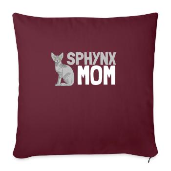 Sphynx Mom Cat Hairless Cat Owner - Sofakissenbezug 45 x 45 cm - Burgunderrot - Vorne
