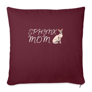 Sphynx Mom Cat Hairless Cat Owner - Sofakissenbezug 45 x 45 cm - Burgunderrot - Vorne