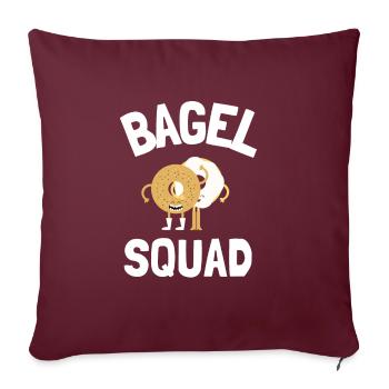 Sesame Bagel New York Jewish Deli - Sofakissenbezug 45 x 45 cm - Burgunderrot - Vorne