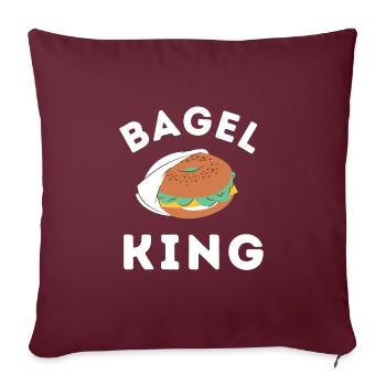 Sesame Bagel New York Jewish Deli - Sofakissenbezug 45 x 45 cm - Burgunderrot - Vorne