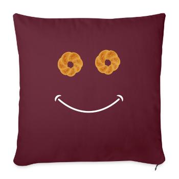 Sesame Bagel New York Jewish Deli - Sofakissenbezug 45 x 45 cm - Burgunderrot - Vorne