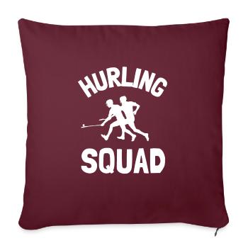 Hurling irlandais Dublin - Housse de coussin décorative 45 x 45 cm - bordeaux - Devant