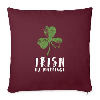 Italia - Italien par mariage - Housse de coussin décorative 45 x 45 cm - bordeaux - Devant