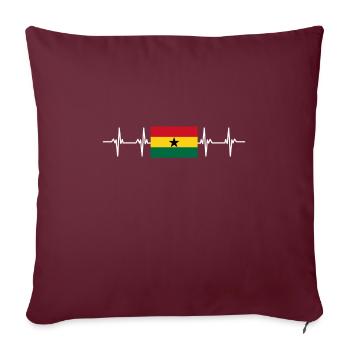 African Flag - Ghana - Sofakissenbezug 45 x 45 cm - Burgunderrot - Vorne