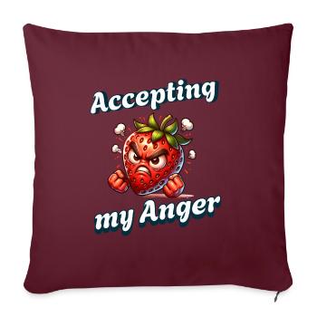 Règles Menstruation Semaine des fraises Accepter - Housse de coussin décorative 45 x 45 cm - bordeaux - Devant