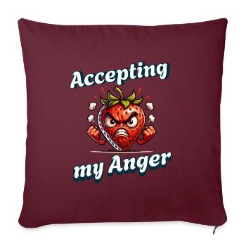 Menstruation Strawberry Week Accepter mon - Housse de coussin décorative 45 x 45 cm - bordeaux - Devant