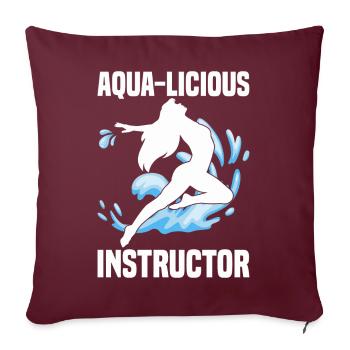 Wassergymnastik Geschenke | Water Aerobics Sport - Sofakissenbezug 45 x 45 cm - Burgunderrot - Vorne