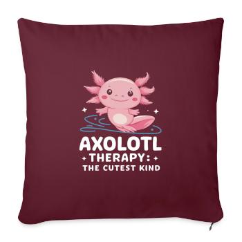 Poisson axolotl - Housse de coussin décorative 45 x 45 cm - bordeaux - Devant