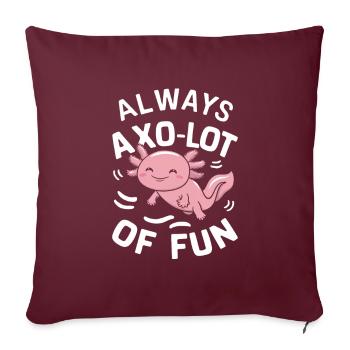 Poisson axolotl - Housse de coussin décorative 45 x 45 cm - bordeaux - Devant