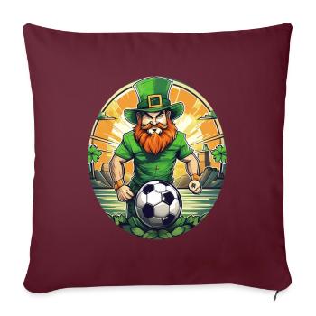 Football Trèfle de la Saint-Patrick - Housse de coussin décorative 45 x 45 cm - bordeaux - Devant