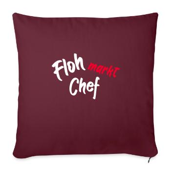 Chef du marché aux puces - Housse de coussin décorative 45 x 45 cm - bordeaux - Devant