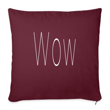 Wow Awesome - Housse de coussin décorative 45 x 45 cm - bordeaux - Devant