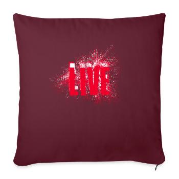 Flux en direct - Housse de coussin décorative 45 x 45 cm - bordeaux - Devant