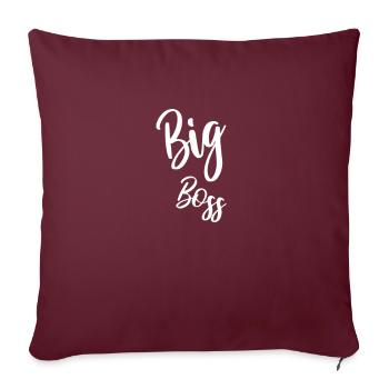 Big Boss Cadeau de chef d’entreprise - Housse de coussin décorative 45 x 45 cm - bordeaux - Devant