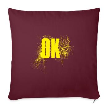 ok,Okay - Sofakissenbezug 45 x 45 cm - Burgunderrot - Vorne