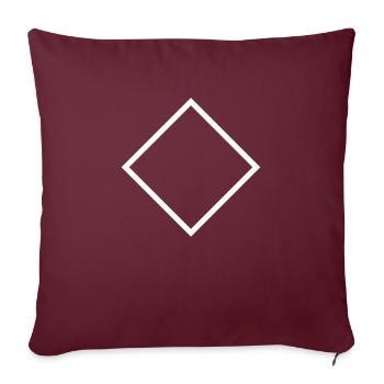 Viereck Quadrat - Sofakissenbezug 45 x 45 cm - Burgunderrot - Vorne