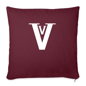 V - Housse de coussin décorative 45 x 45 cm - bordeaux - Devant