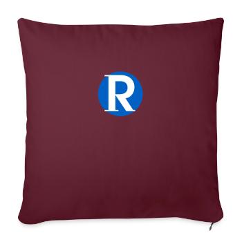R Vorname - Sofakissenbezug 45 x 45 cm - Burgunderrot - Vorne