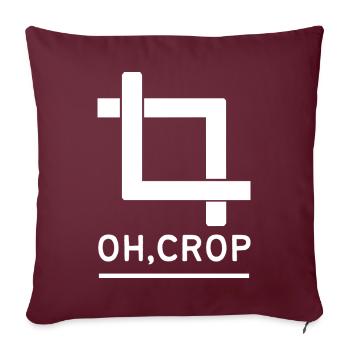 Designer graphiste graphiste designer artiste - Housse de coussin décorative 45 x 45 cm - bordeaux - Devant