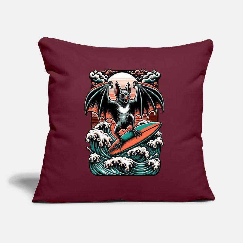 "Ride the Waves" Surfboard Bat Sofa pillowcase 17,3'' x 17,3'' (45 x 45 cm)