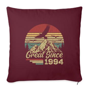 Vintage 1994 Cadeau D’anniversaire 1994 Retro 1994 - Housse de coussin décorative 45 x 45 cm - bordeaux - Devant