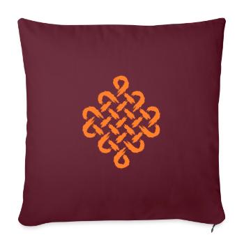 Unendlich Symbol Keltisches Symbol - Sofakissenbezug 45 x 45 cm - Burgunderrot - Vorne
