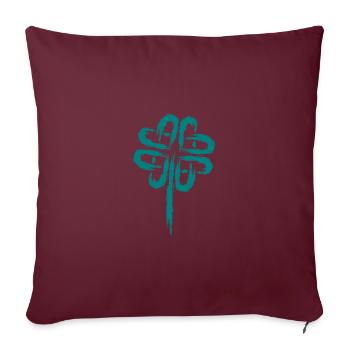 Kleeblatt Symbol Keltische Symbole - Sofakissenbezug 45 x 45 cm - Burgunderrot - Vorne