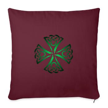 Symboles celtiques de force et de courage - Housse de coussin décorative 45 x 45 cm - bordeaux - Devant