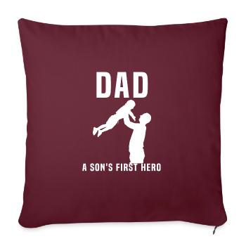 Père et fils - Housse de coussin décorative 45 x 45 cm - bordeaux - Devant
