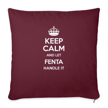 Keep Calm And Let Fentanyl Handle It Krone Blau - Sofakissenbezug 45 x 45 cm - Burgunderrot - Vorne