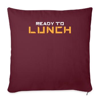 Prêt à déjeuner - Food Space & Pizza Rocket - Housse de coussin décorative 45 x 45 cm - bordeaux - Devant