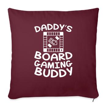 Daddy’s Board Gaming Buddy - Joueur pour enfants - Housse de coussin décorative 45 x 45 cm - bordeaux - Devant