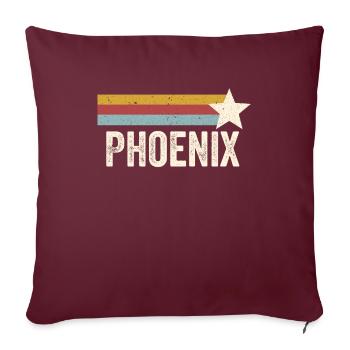 USA City Star Years Retro - Vintage Phoenix - Sofa pillowcase 17,3'' x 17,3'' (45 x 45 cm) - burgundy - Front