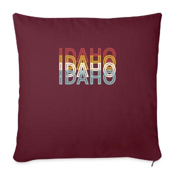US 70s Retro State Vintage Idaho - Sofa pillowcase 17,3'' x 17,3'' (45 x 45 cm) - burgundy - Front