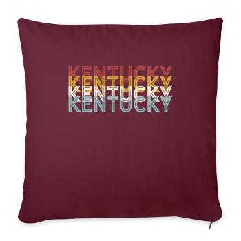 US 70s Retro State Vintage Kentucky - Sofa pillowcase 17,3'' x 17,3'' (45 x 45 cm) - burgundy - Front
