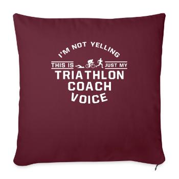 I Don’t Scream - Entraîneur de triathlon - Housse de coussin décorative 45 x 45 cm - bordeaux - Devant